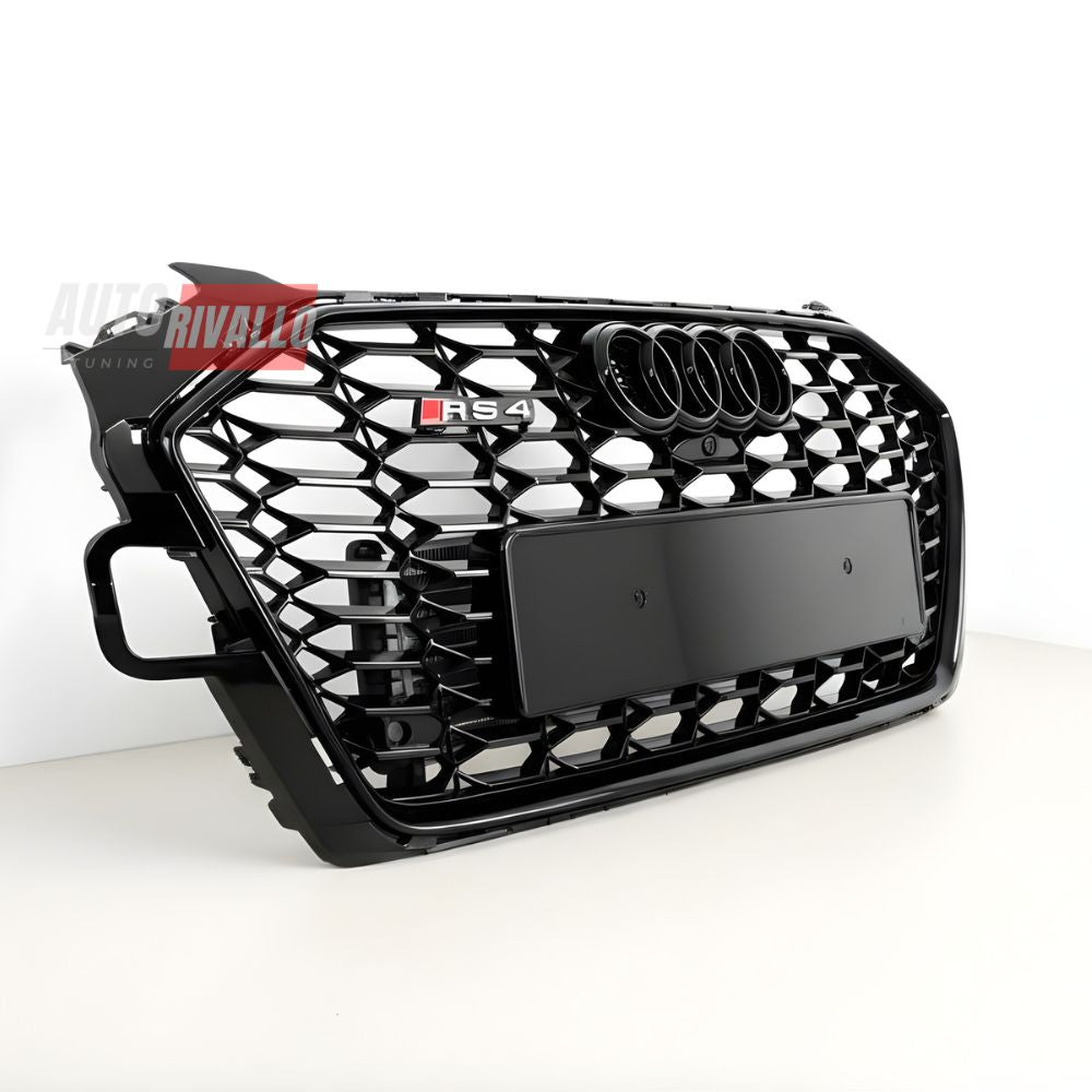 Calandra Tuning Audi A4 B9 RS Look. Mascherina aggressiva con nido d'ape per un upgrade estetico.