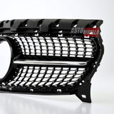 Mascherina Mercedes CLA C117 nero lucido Diamond. Griglia di ricambio premium per modelli 2015-2019