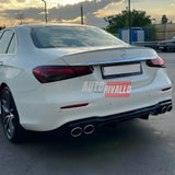 Diffusore posteriore sportivo design AMG per Mercedes W213 facelift: look aggressivo