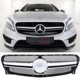 Griglia anteriore AMG look nero argento per Mercedes GLA X156 2013‑2016.