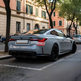 Alettone cofano BMW G22 M4 style ABS nero lucido installato