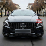 Griglia frontale nero lucido con profili cromati per Mercedes CLA C117 Facelift