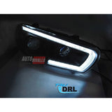 Coppia Fari Anteriori LED DRL con Frecce Dinamiche VW Scirocco 2008-2014