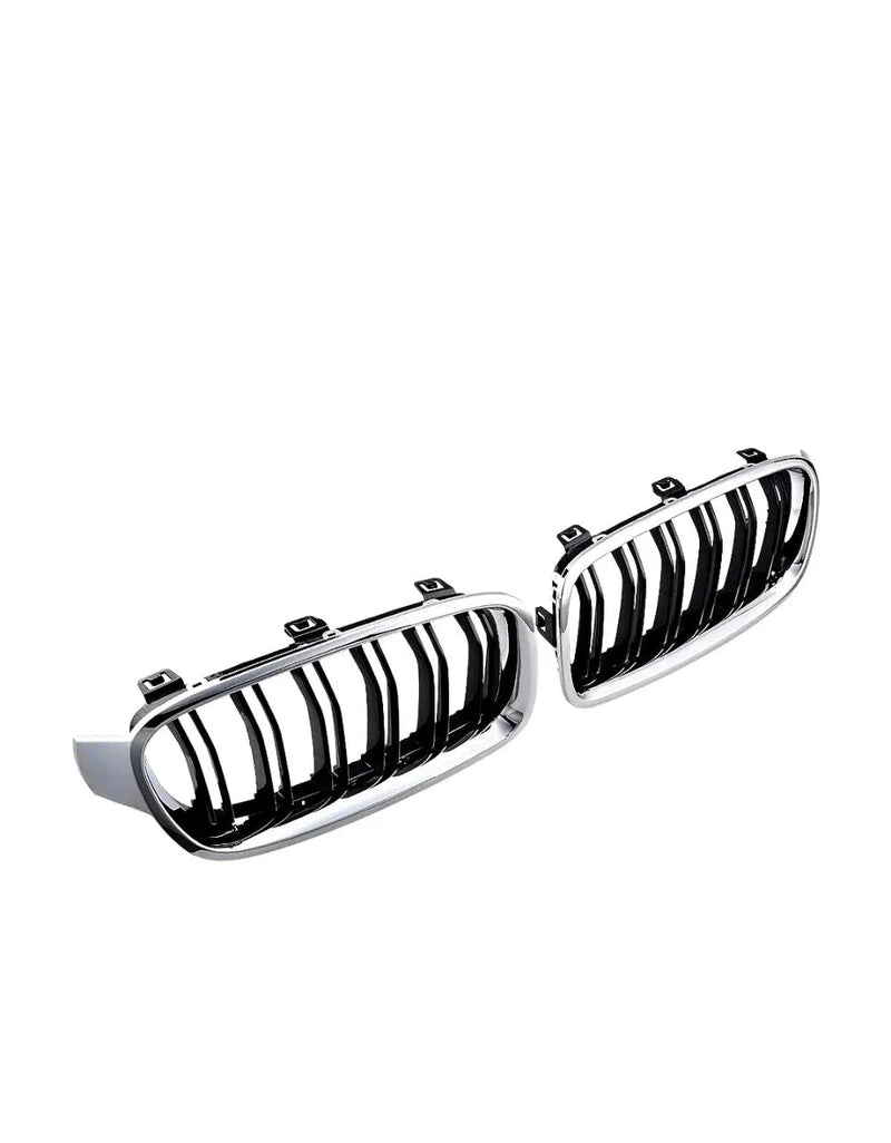Griglia Anteriore Nera Lucida Per BMW Serie 3 F30/F31 2012-2018 - Doppia Lamella Stile Sportivo - Foto 2