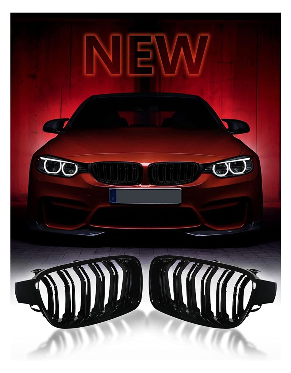 BMW Serie 3 F30 F31 2011-2019 Griglia Radiatore Doppia Striscia