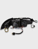 Fiat Punto 1 176 93-99 Fari Anteriori Cromati Angel Eyes LED