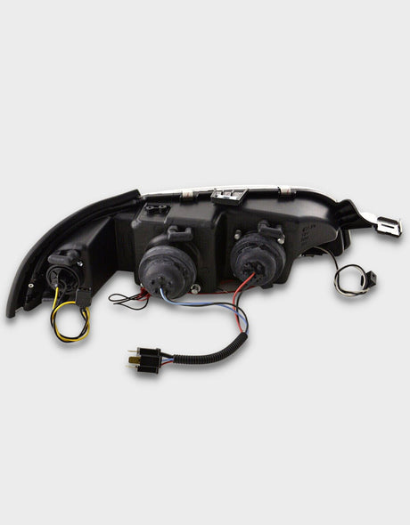 Fiat Punto 1 176 93-99 Fari Anteriori Cromati Angel Eyes LED