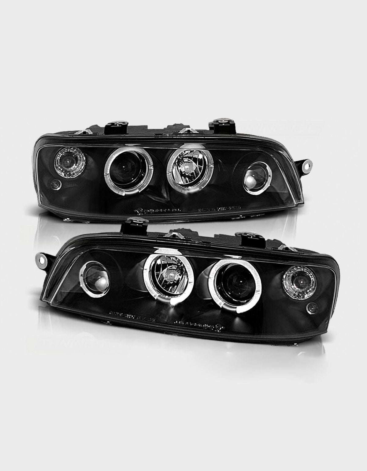 Fiat Punto 2 188 1999-2003 Fari Anteriori Angel Eyes a LEDFiat Punto 2 1999-2003 Fari Anteriori Angel Eyes CCFL a LED