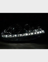 Fiat Punto EVO 199 2009-2012 Fari Anteriori Cromati DRL LED