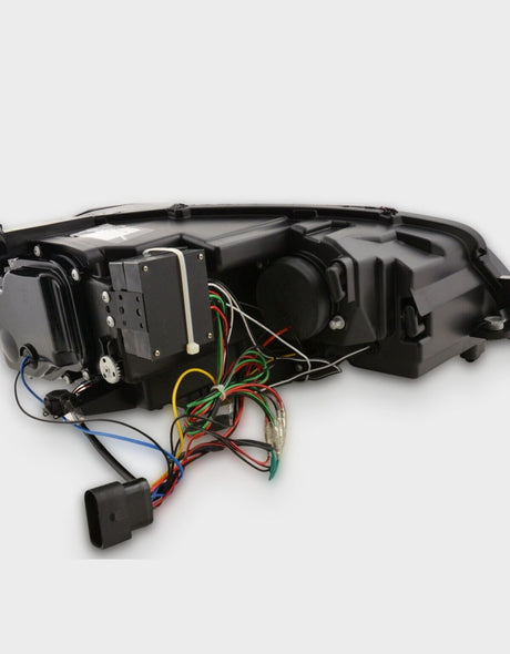 VW Golf 7 2012-2017 Fari Anteriori Nero in Ottica R-Line Con Luci Diurne LED