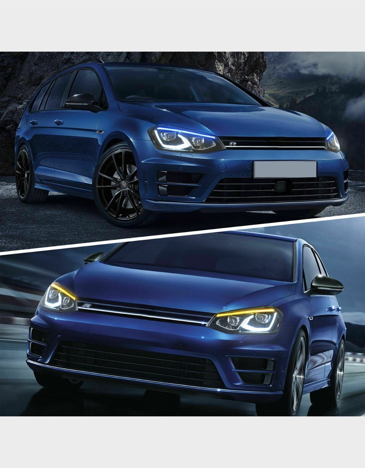 VW Golf 7 2012-2017 Fari Anteriori Full LED in Ottica Golf 8 Design