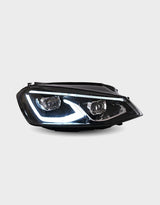 VW Golf 7 2012-2017 Fari Anteriori Full LED in Ottica Golf 8 Design