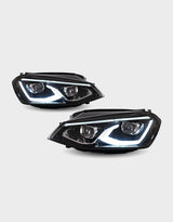 VW Golf 7 2012-2017 Fari Anteriori Full LED in Ottica Golf 8 Design