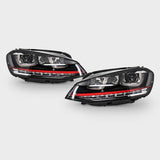 VW Golf 7 2012-2017 Fari Anteriori GTI Look Frecce a LED