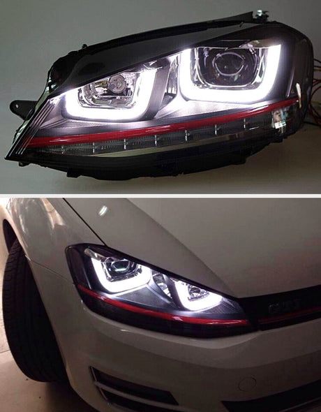 VW Golf 7 2012-2017 Fari Anteriori GTI Look Frecce a LED