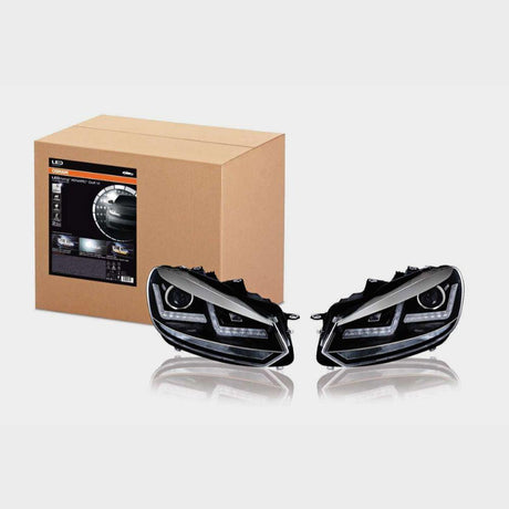 VW Golf 6 2008-2012 Con Bi-Xenon Fari Anteriori OSRAM Full LED Cromati