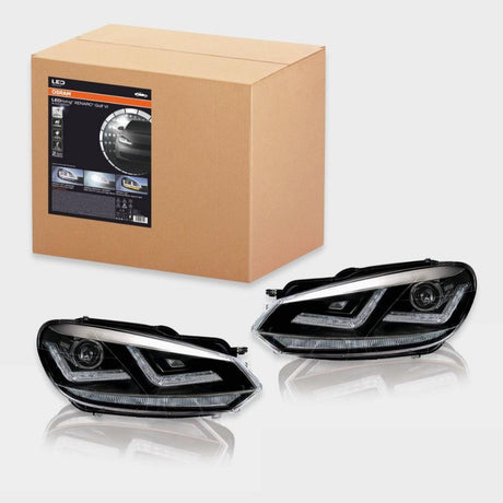 VW Golf 6 2008-2012 Con Bi-Xenon Fari Anteriori OSRAM Full LED Cromati