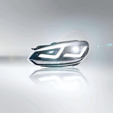 VW Golf 6 2008-2012 Con Bi-Xenon Fari Anteriori OSRAM Full LED Cromati