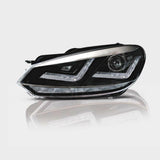 VW Golf 6 2008-2012 Con Bi-Xenon Fari Anteriori OSRAM Full LED Cromati