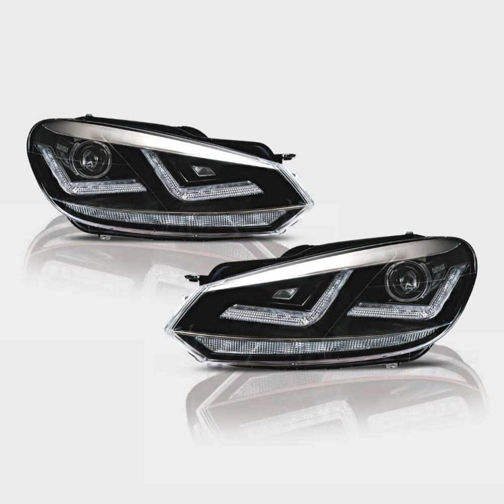 VW Golf 6 2008-2012 Con Bi-Xenon Fari Anteriori OSRAM Full LED Cromati