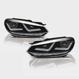 VW Golf 6 2008-2012 Con Bi-Xenon Fari Anteriori OSRAM Full LED Cromati