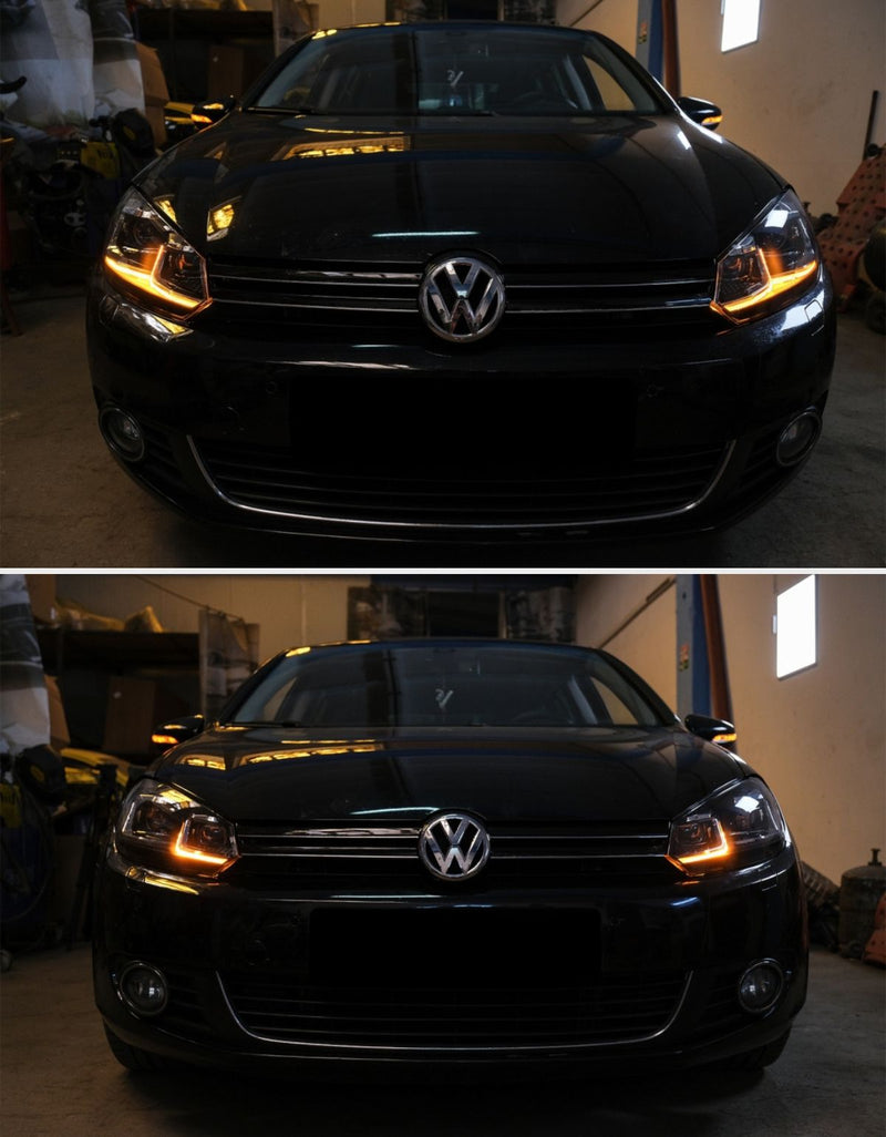 VW Golf 6 2008-2012 Fari Anteriori LED Dinamiche G7.5 Look