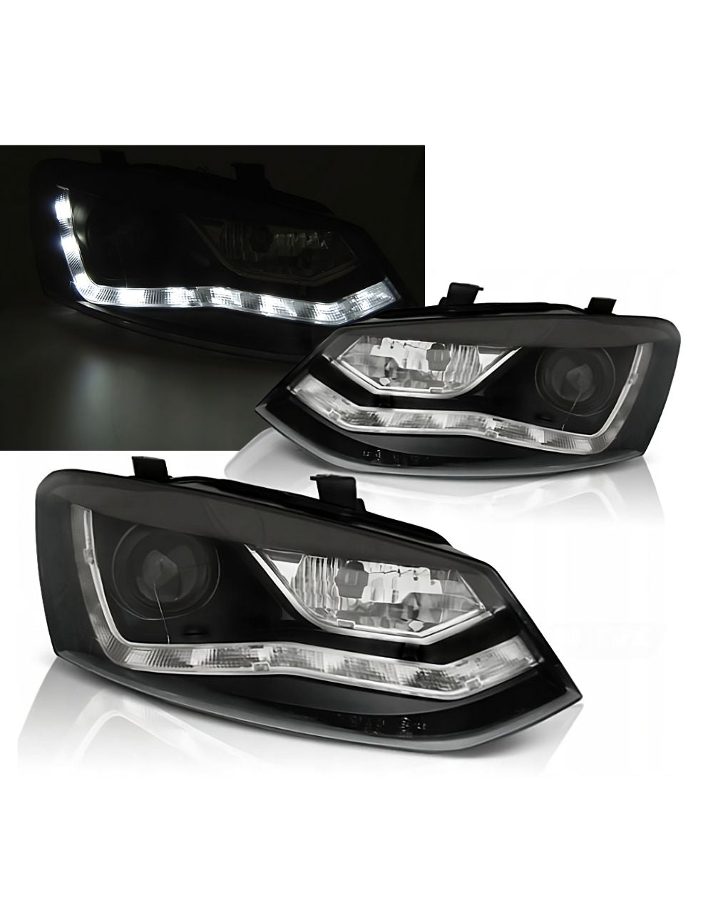 VW Polo 6R 6C 2009-2017 Fari Anteriori Luci di Posizione LED