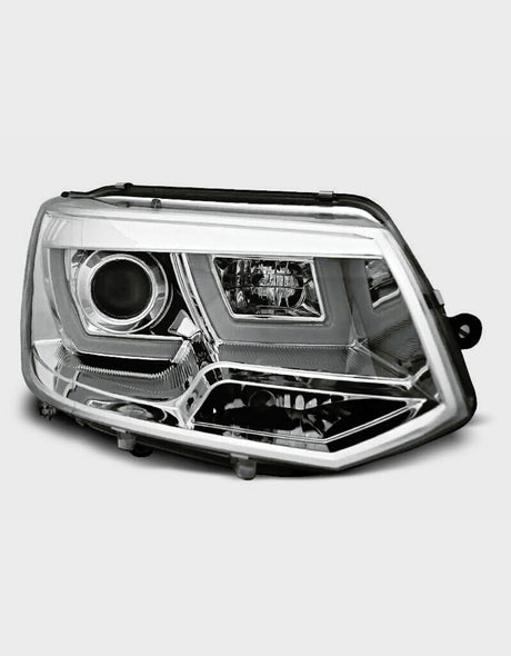 VW T5 Multivan Transporter V 2010-2015 Fari Anteriori Cromati Led Light Tube