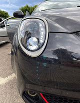 Alfa Mito 2008-2018 Fari Anteriori Con Vere Luci Diurne a LED Nero