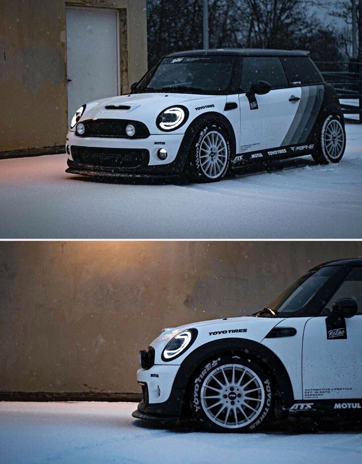 Mini R56 R57 2006-2014 Fari Anteriori Ottica TFL Luci Diurne LED Fanali Xenon