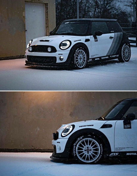 Mini R56 R57 2006-2014 Fari Anteriori Ottica TFL Luci Diurne LED Fanali Xenon