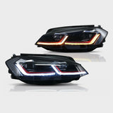 VW Golf 7.5 2017-2019 Fari Anteriori LED DRL Frecce Led Dinamico Look GTI