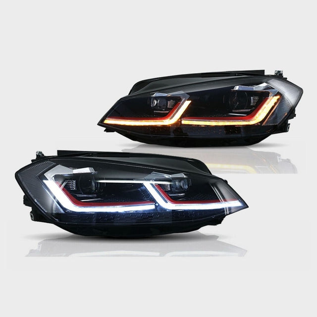 VW Golf 7.5 2017-2019 Fari Anteriori LED DRL Frecce Led Dinamico Look GTI