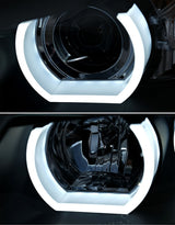 BMW Serie 3 E90 E91 2005-2008 Fari Anteriori Xenon Angel Eyes 3D U-LED