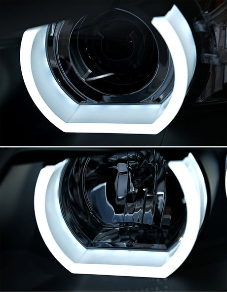 BMW Serie 3 E90 E91 2005-2008 Fari Anteriori Xenon Angel Eyes 3D U-LED