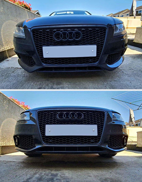 Audi A4 B8 8K 2007-2011 Griglia Anteriore RS4 Mascherina Nero Lucido