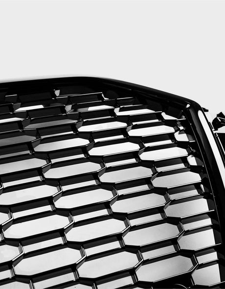 Audi A3 8V 2016-2020 Griglia Anteriore RS Look a Nido D'ape Nero Lucido per PDC e Radar