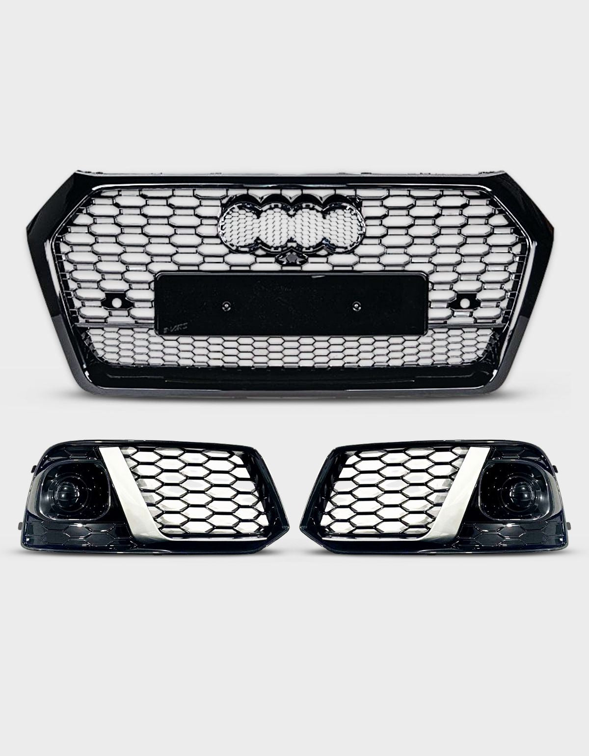 Audi Q5 FY 2016-2020 Griglia Radiatore + Griglie Paraurti Fendinebbia RSQ5 Lokk