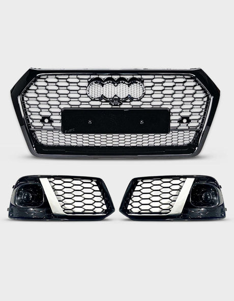 Audi Q5 FY 2016-2020 Griglia Radiatore + Griglie Paraurti Fendinebbia RSQ5 Lokk