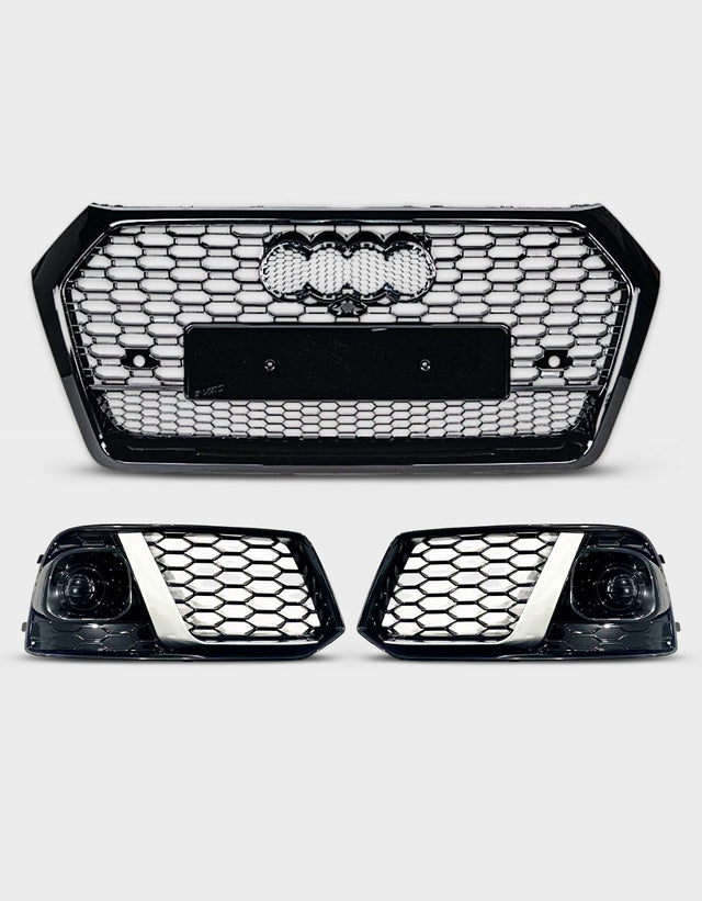 Audi Q5 FY 2016-2020 Griglia Radiatore + Griglie Paraurti Fendinebbia RSQ5 Lokk