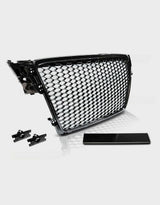 Audi A4 B8 8K 2007-2011 Griglia Radiatore RS4 Look Nero Lucido con PDC