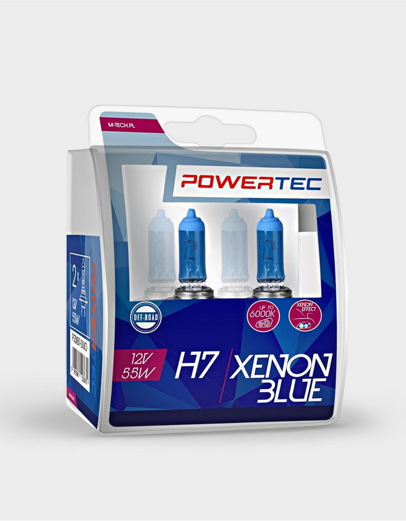 H7 Powertec Xenon Blue 55W 12V 6000K Px26d