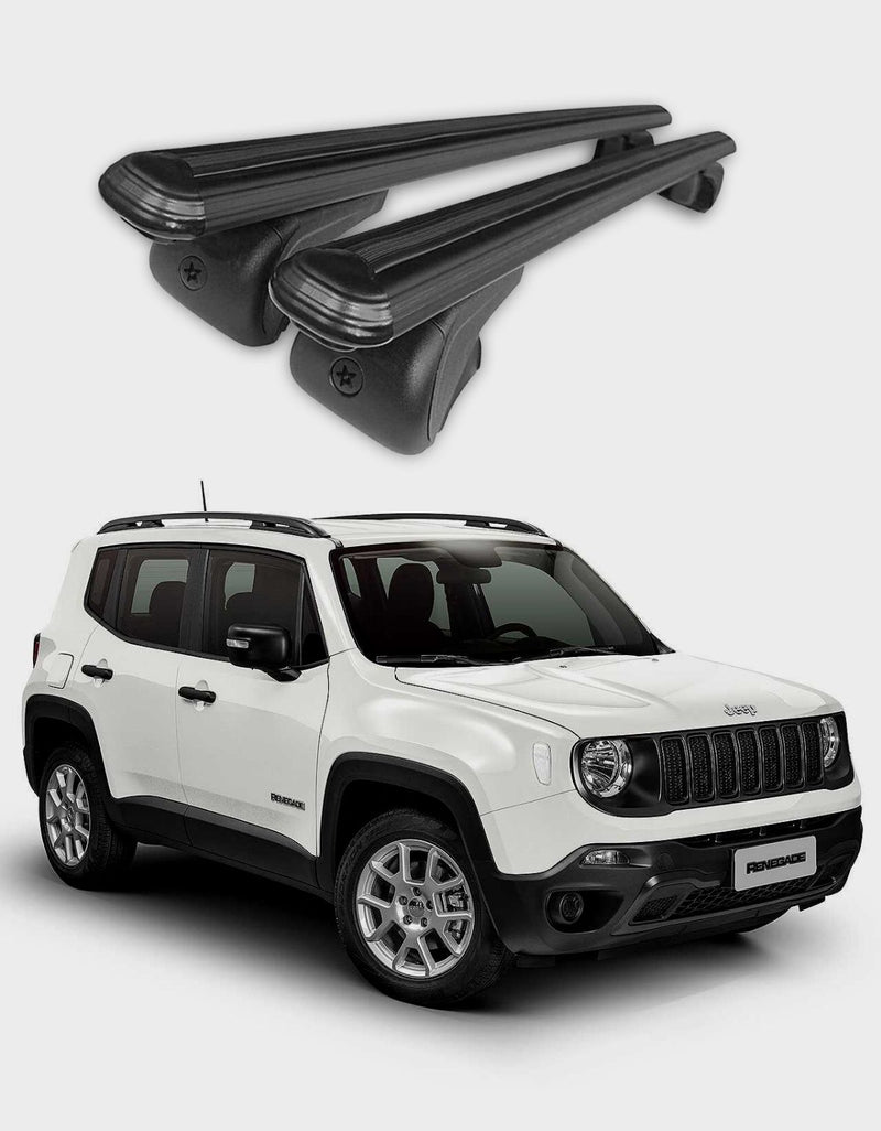 Jeep Renegade 2014-2022 Barre portapacchi nero in alluminio