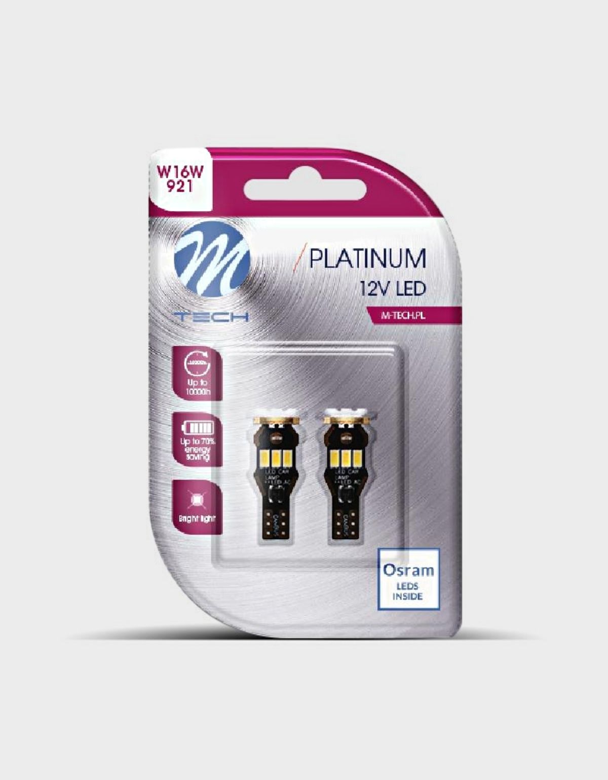 W16W T15 LED 9Smd Lampadine Retromarcia Bianco 6000K