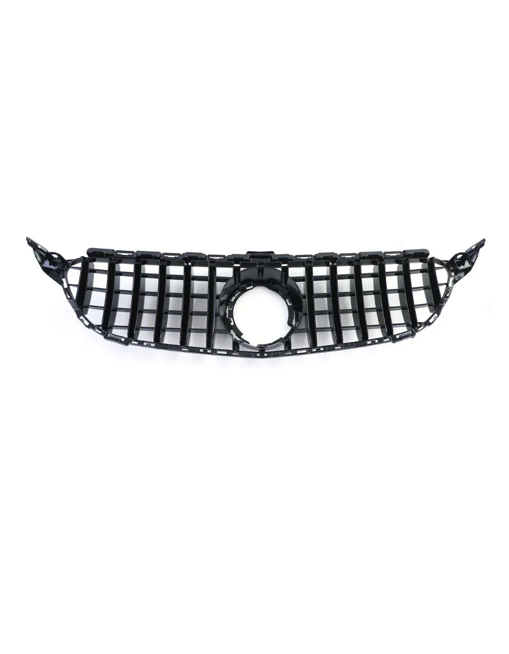 Calandra Panamericana Per Mercedes Classe C W205/S205/C205 - Nero Con Barre Cromate, Predisposizione Per Fotocamera 360°