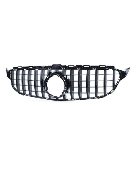 Mercedes C W205 2018-2021 Griglia Radiatore Panamericana Nero Lucido Look AMG