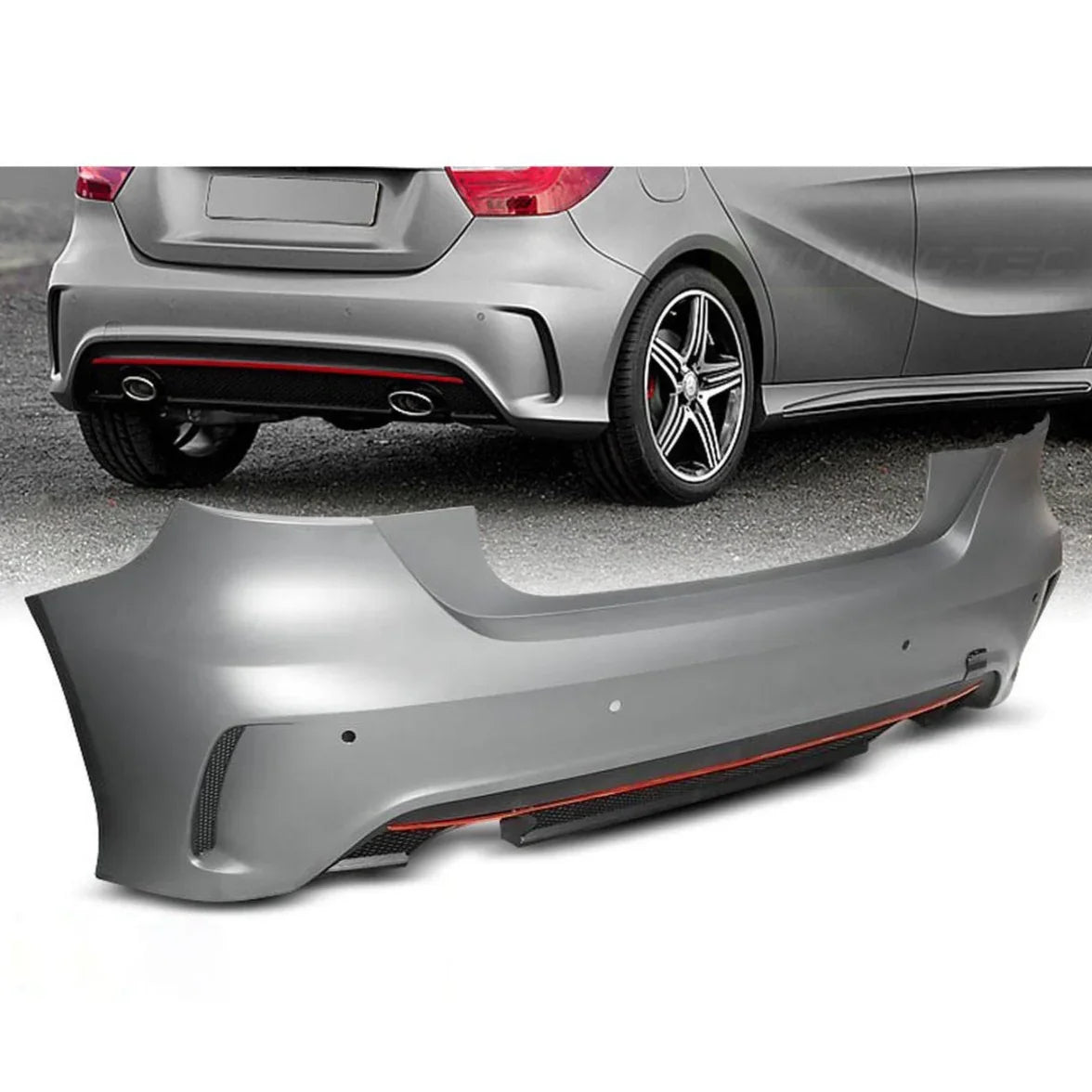 JZWJNFYY Auto Spoiler Frontali Paraurti Lip Anteriore Per Mercedes Benz A Klasse W176 A200 A260 A45 AMG 2013-2018,Spoiler Frontali Splitter Aerodinamiche Protezione Esterne Accessori