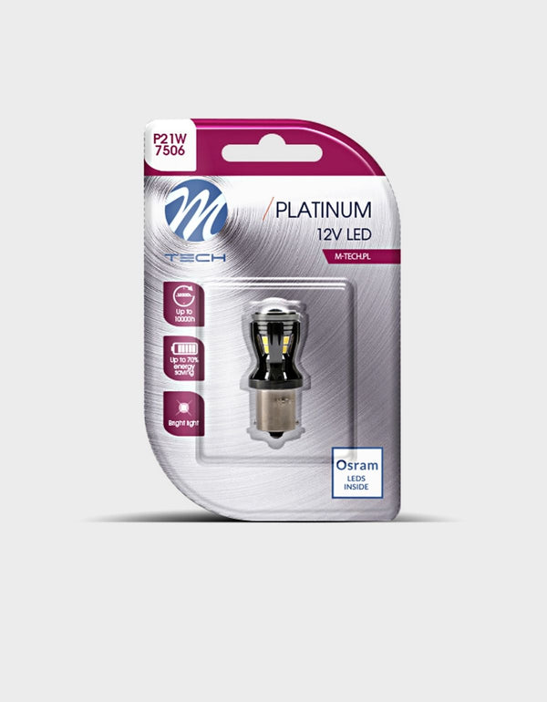 P21W LED 14Smd Lampadina Retromarcia BA15S Bianco 6000K