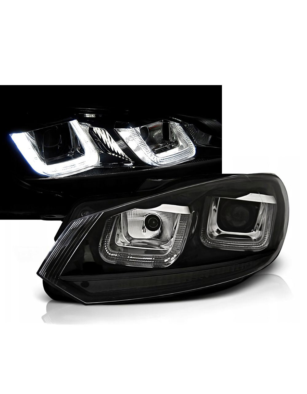 VW Golf 6 2008-2012 Fari Anteriori Luci Diurne U-LED R-Line