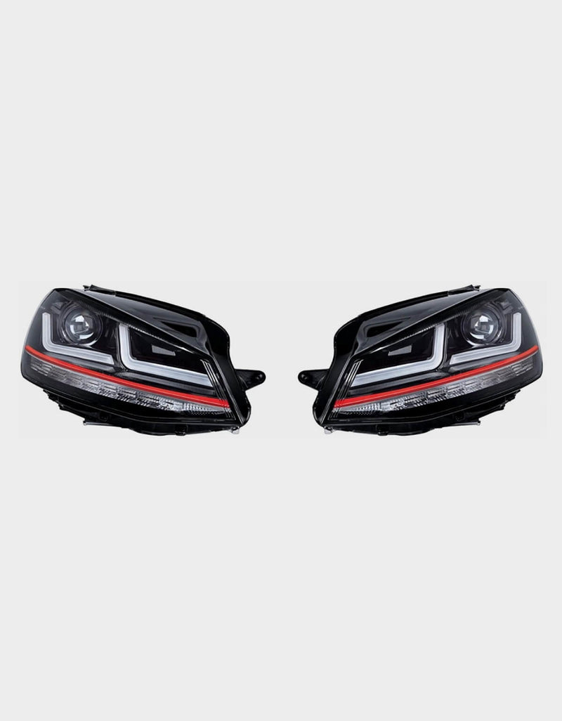 VW Golf 7 2012-2017 Fari Anteriori Full Led GTI OSRAM Sostituzione Fari Xenon Originali
